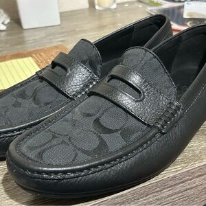 Coach Black Men's Signature Penny Loafers